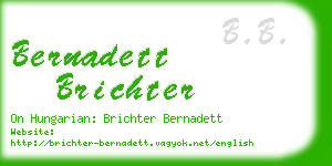 bernadett brichter business card